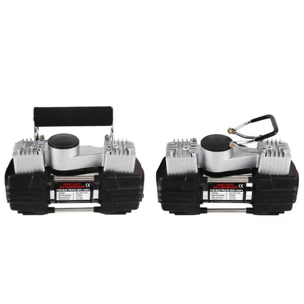 

12V Car Air Pump Parallel Bars High Power Metal Air Pump Car Tire Air Pump Car Air Compressor Digital Tire Inflator For Car