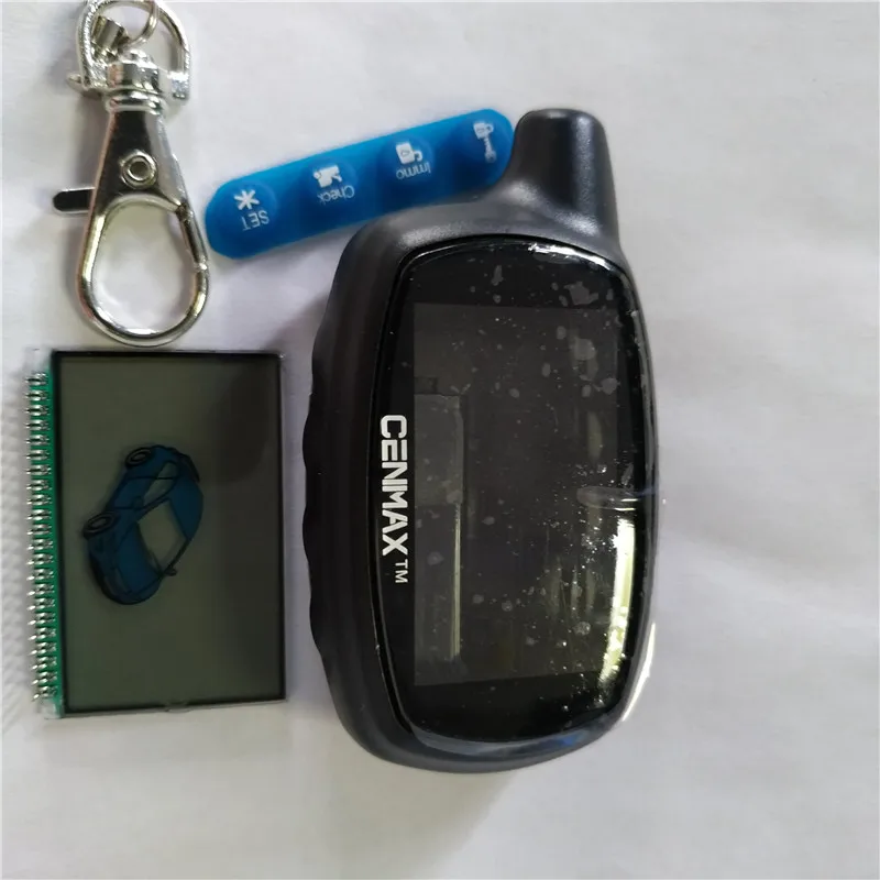 

New Arrival Russia Case for CENMAX ST-7A+LCD display for CENMAX ST7A 7A LCD keychain car remote 2-way car alarm system