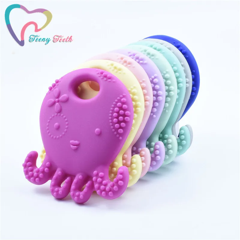 20 шт. Силиконовые Прорезыватели в форме осьминога мягкая текстура Детские