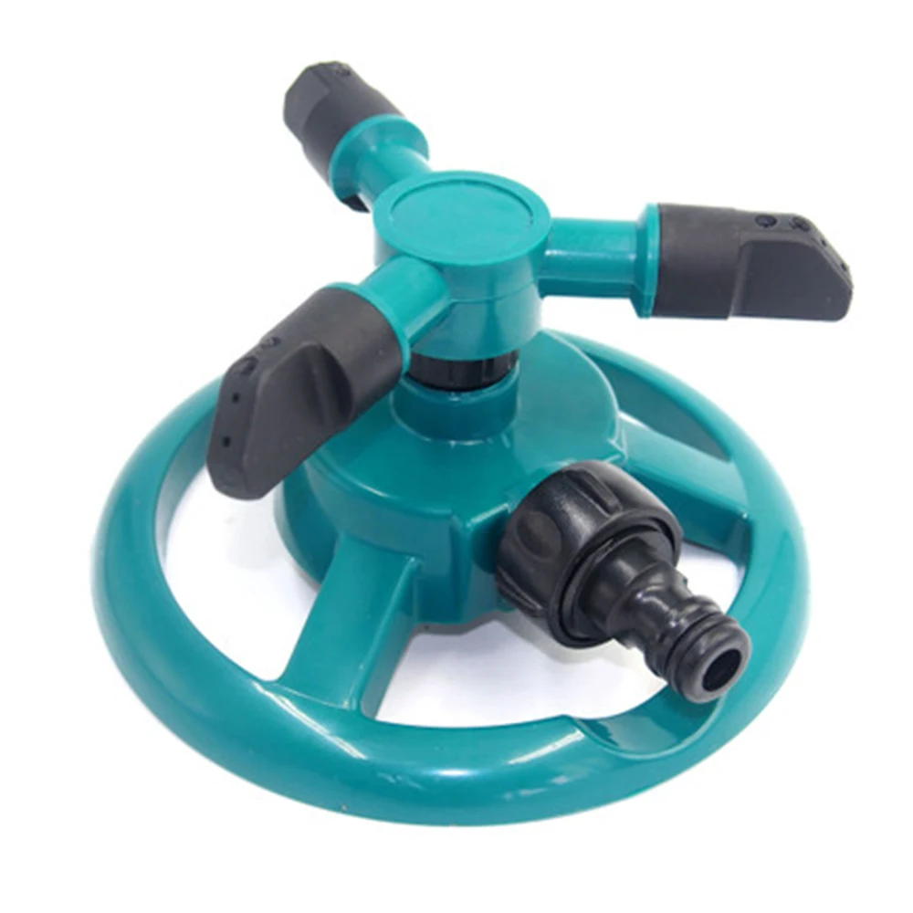 360 садовые разбрызгиватели автоматический полив травы газона полностью 3 сопла