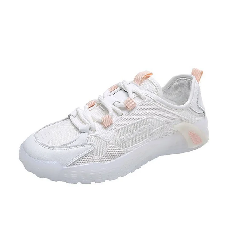 

Women Platform Sports Soles Designer Luxury Mesh Flat Sneakers Breathable Zapatillas Genuine Leather Casual Running Shoes