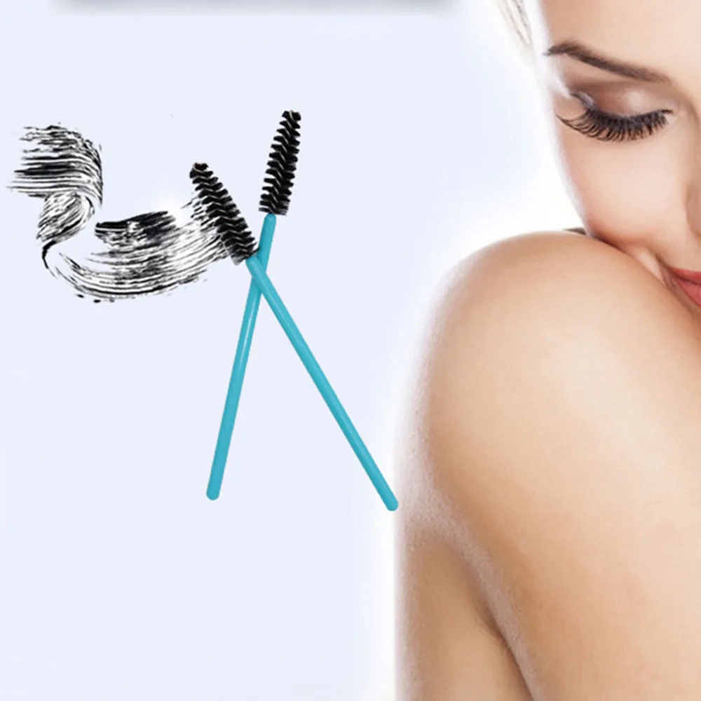 50 шт. одноразовые силиконовые щеточки для туши ресниц|Аппликатор теней век| |