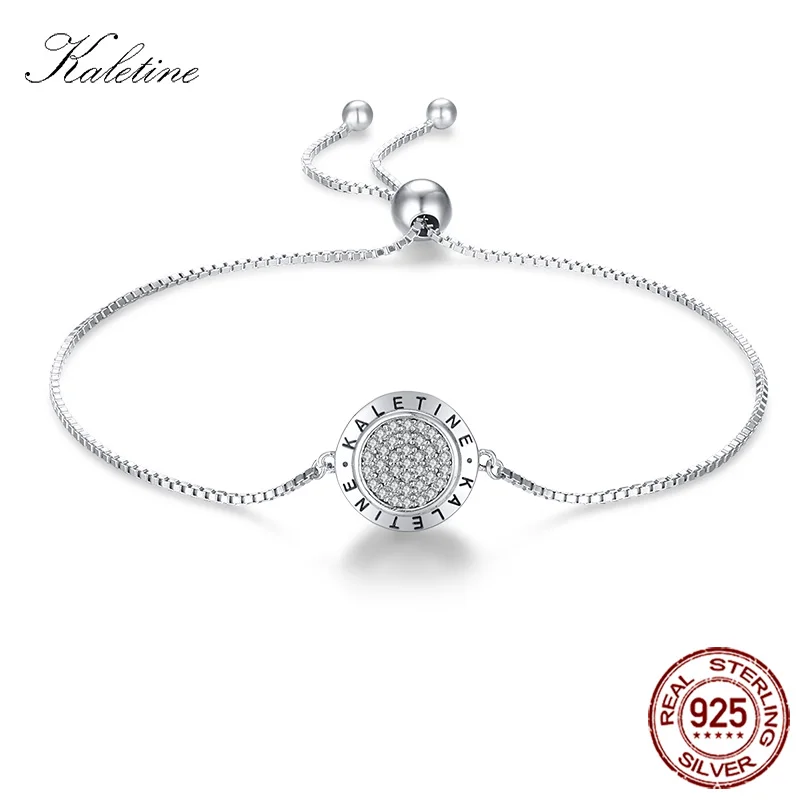 Мужские браслеты с буквенным принтом KALETINE круглые элегантные из стерлингового