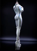 16 female clothes imitation leather sexy tights jumpsuits sliver rainbow color fit 12 action figure body clothing accessory