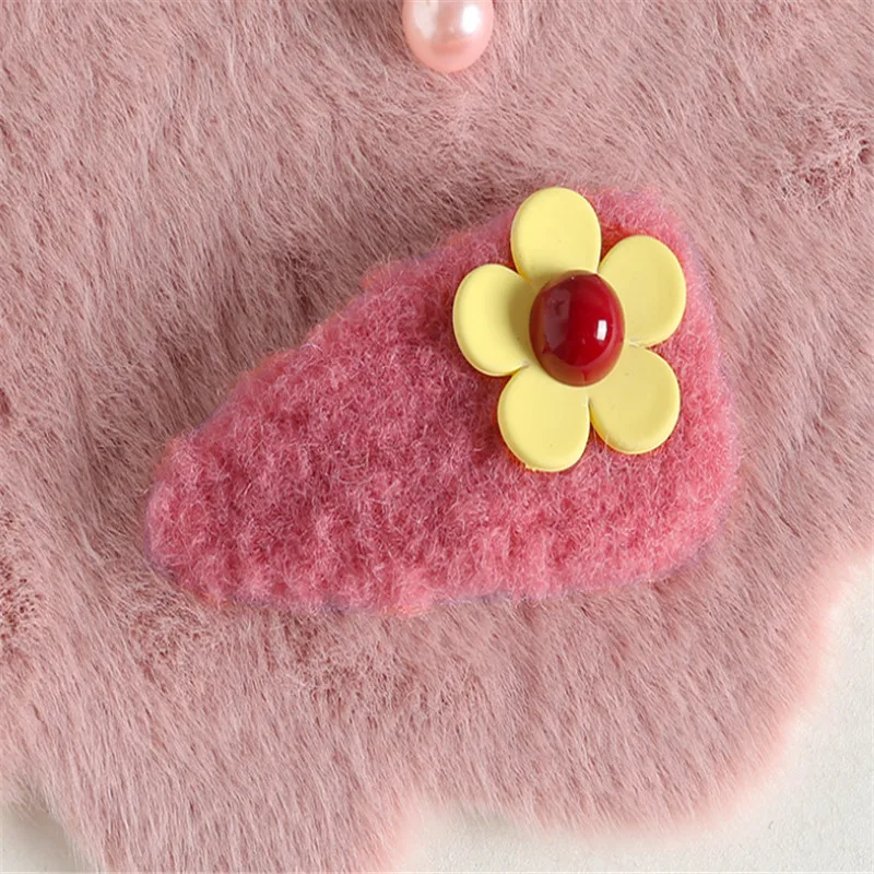 Новая плюшевая шпилька для волос в японском и южнокорейском стиле на осень зиму