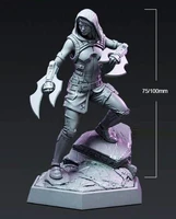 124 75mm 118 100mm resin model kits female warrior figure sculpture unpainted no color rw 570