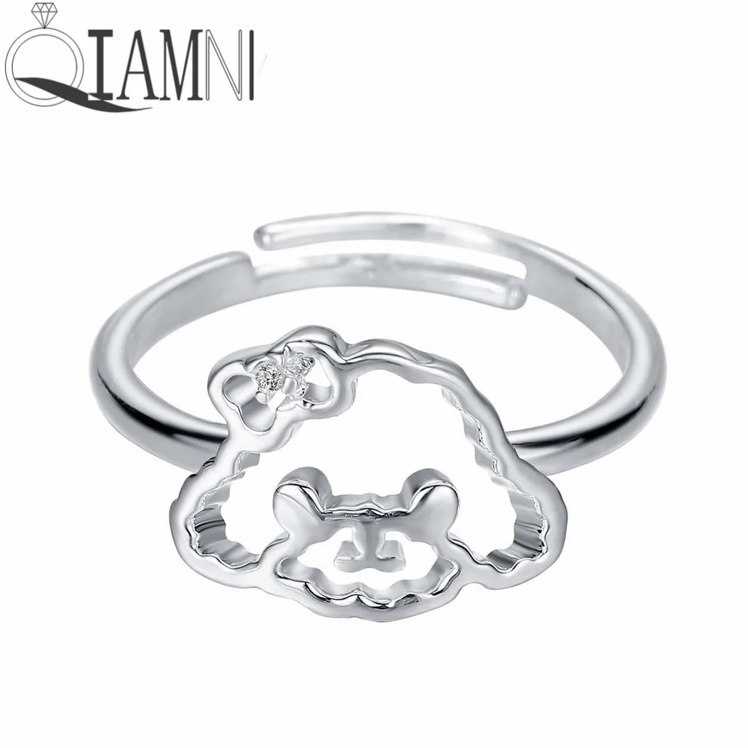 QIAMNI модный лук животное домашний питомец собака женский перстень Мода Милая