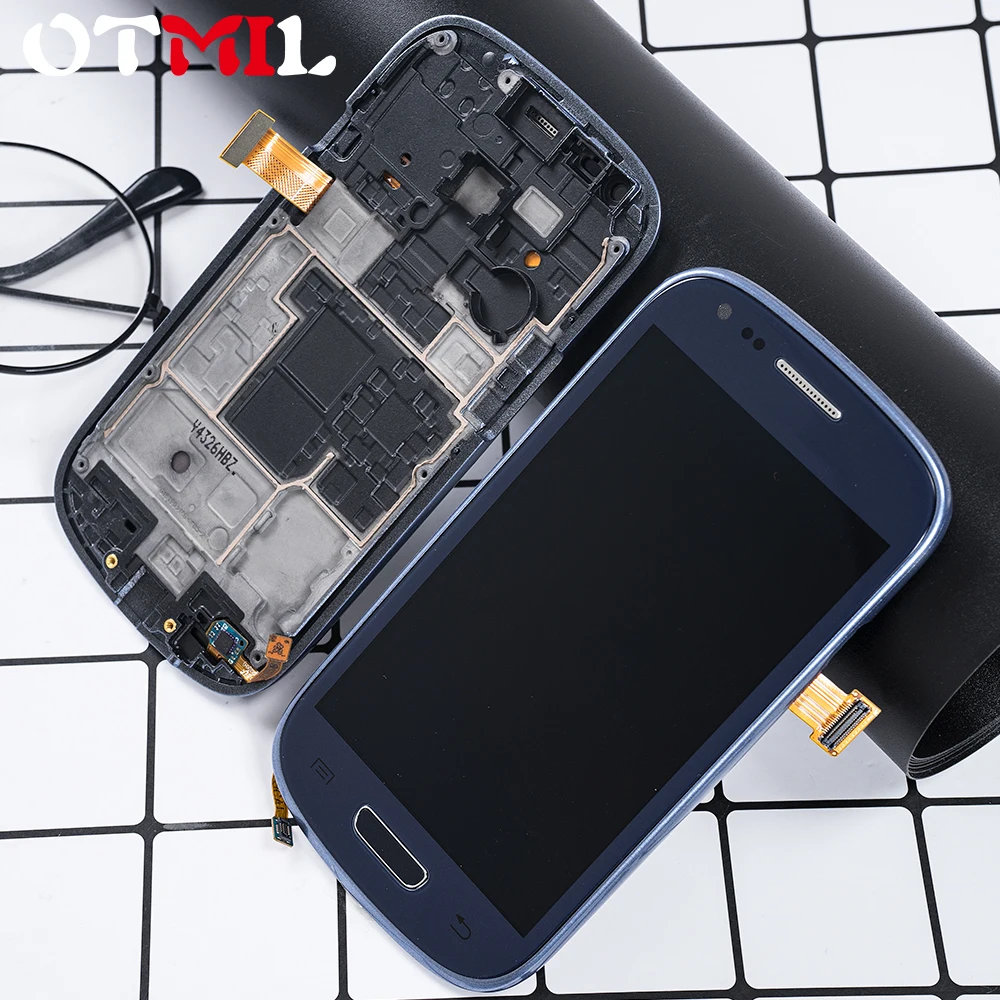

Дисплейный модуль Super AMOLED 4,0 "для SAMSUNG Galaxy S3 Mini, ЖК-дисплей с тачскрином для i8190/i8190N/i8195, рамка