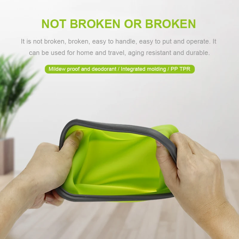 1200 мл портативная прямоугольная силиконовая Масштабируемая складная коробка