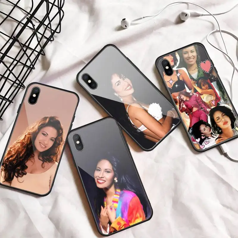 

Selena quintanilla American singer Phone Case Tempered glass For iphone 6 7 8 plus X XS XR 11 12 13 PRO MAX mini
