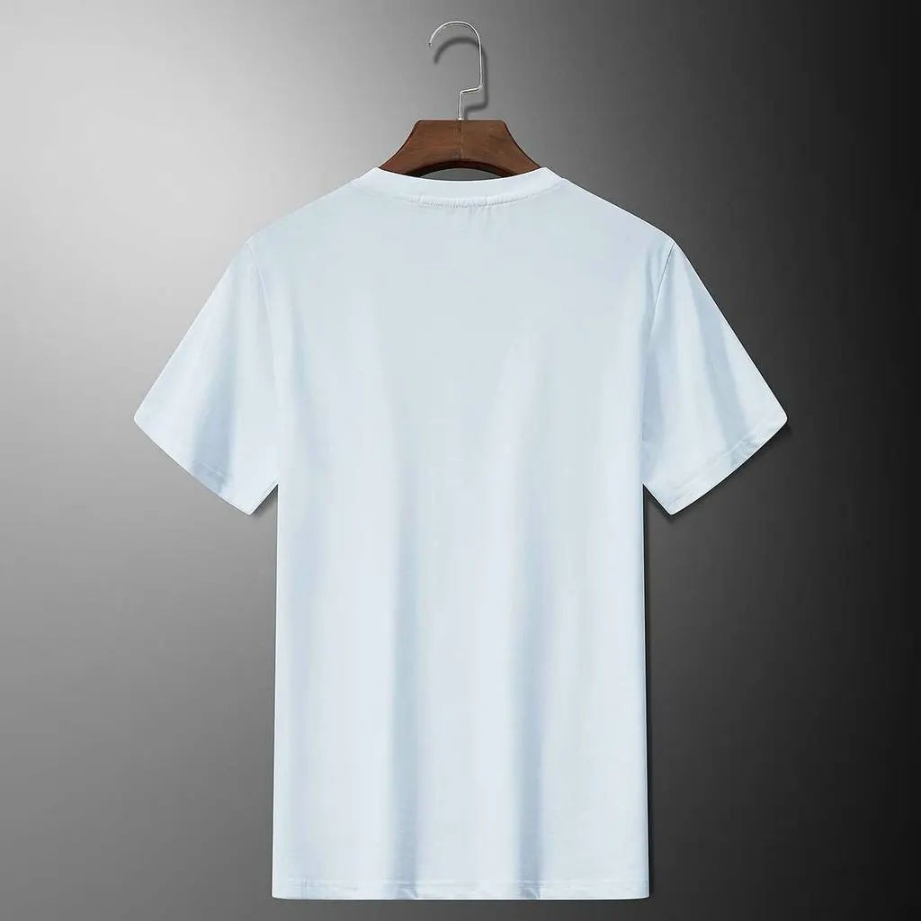 

Summer 2021 Diamond Wing Printed Men Short Sleeve T-Shirt Casual O-Neck Feather Tees Various Colors Men's Cotton Shirt Tops