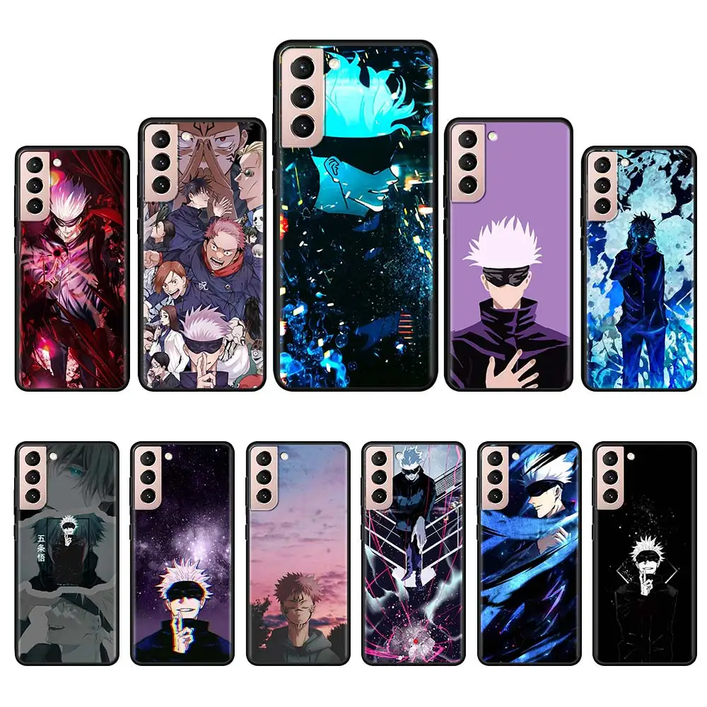 

Anime Jujutsu Kaisen Cases for Samsung S20 S21 S10 S8 S9 Plus S21 S20 Ultra S10 S10e S20 FE Black Soft Silicone Couqe Caso Capa