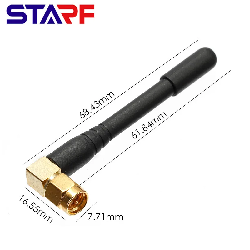 GPS Antenna 1575.5 SMA Curved Male Head Navigation Communication Antenna NB-LOT Intelligent Camera Water Meter Antenna