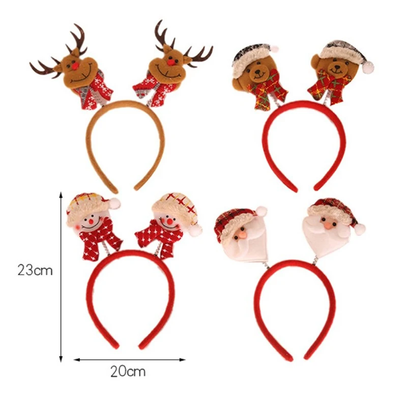 

Украшения для рождественской вечеринки, повязка для волос с Санта-Клаусом, снеговиком, рождественские аксессуары для волос, милый подарок