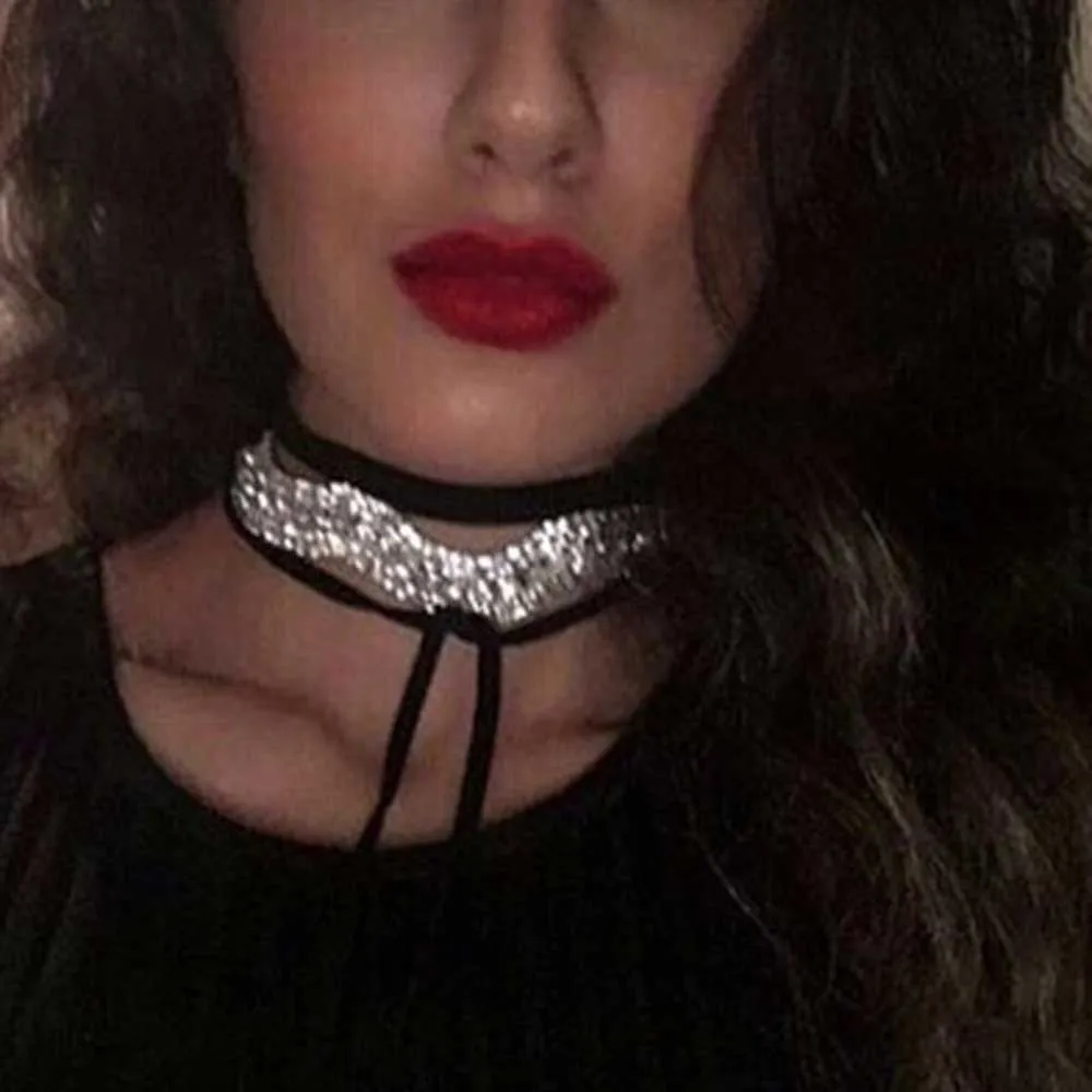 Золотые вечерние черные Колье со стразами для выпускного вечера свадебное