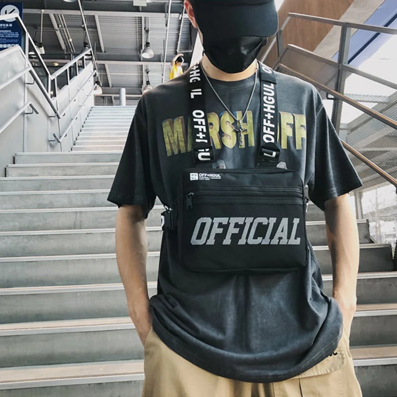 Streetwear Men Bag Tactical Hip Hop Vest Crossbody Chest Bags Funny Packs For Women 2019 Fashion Punck Rig Waist | Багаж и сумки