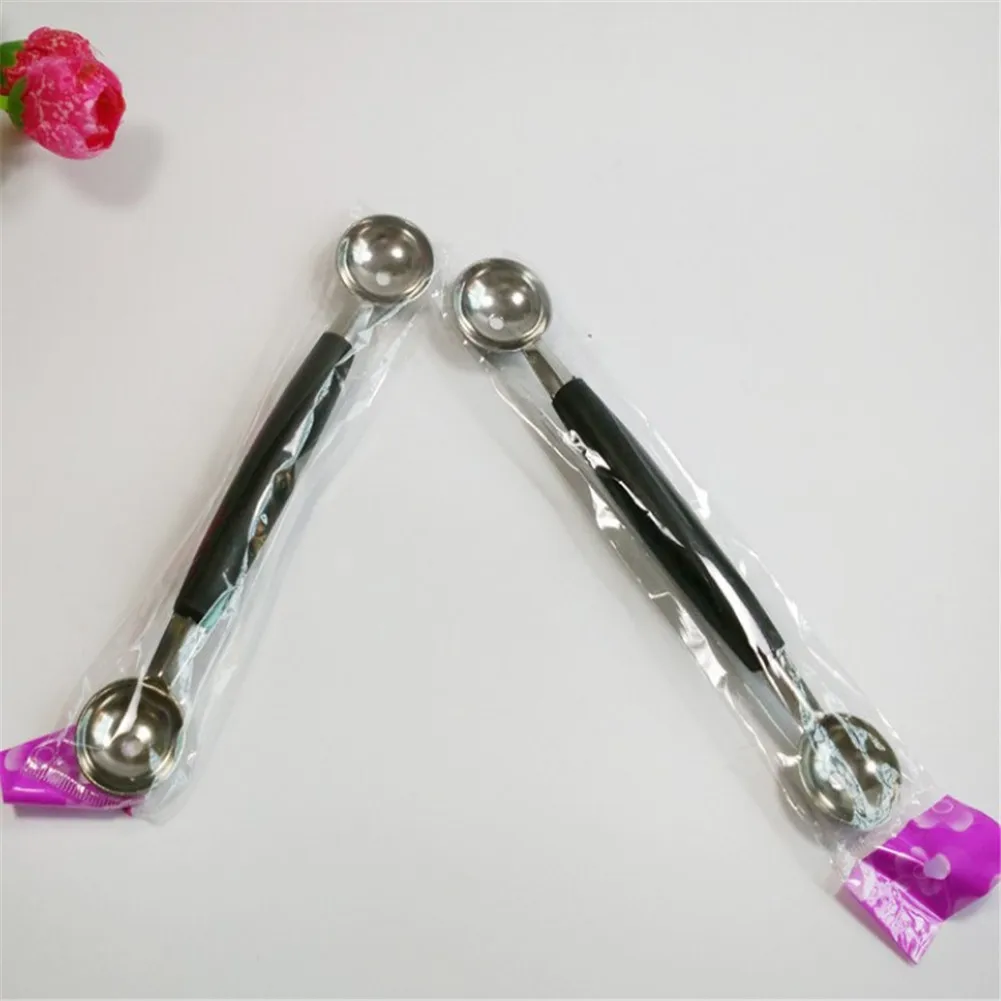 1pcs Double-end Melon Baller Scoop Fruit Spoon Ice Cream Dessert Sorbet Waterlemon Digger |