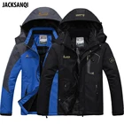 JACKSANQI зимние мужские толстые флисовые водонепроницаемые походные куртки зимние уличные спортивные теплые термальные лыжные мужские пальто для кемпинга RA284