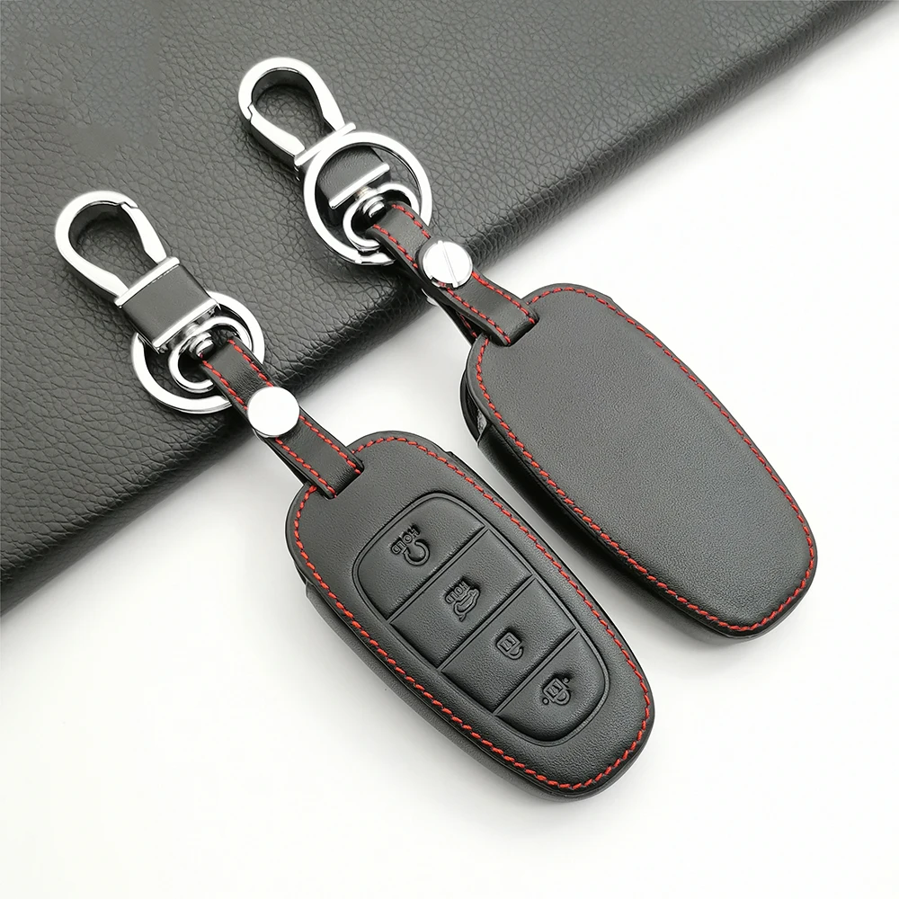 Leather Key Cover For Hyundai 	