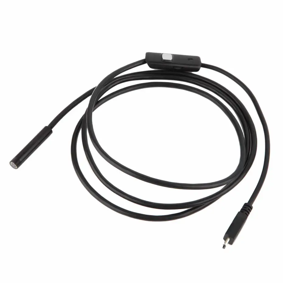 7 мм эндоскоп камера 2 в 1 USB мини-видеокамеры IP67 Водонепроницаемый 6 светодиодный бороскоп Инспекционная камера автомобиля для Android PC