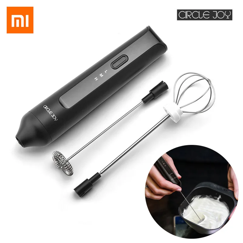 

Circle Joy Handheld Electric Milk Frother Coffee Milk Frother Mixer Whisk 3 Gears Adjustment Kitchen Artifact USB Charging