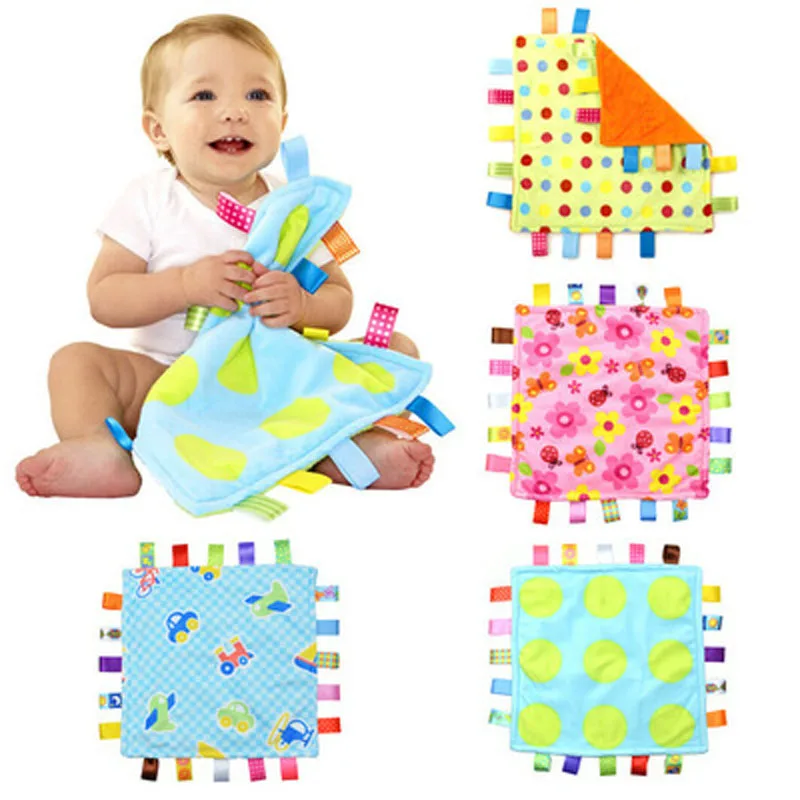 

30cm Baby Super Soft Square Plush Comforting Blanket Baby Appease Towel Baby Toys K0039
