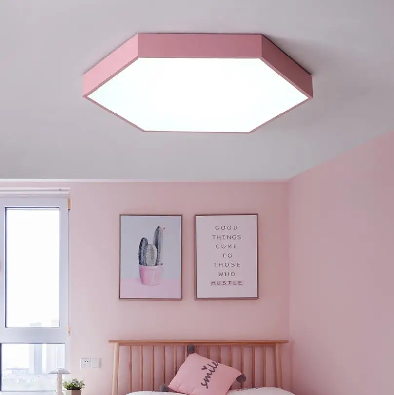 Ультратонкий Светодиодный современный потолочный светильник шестигранная