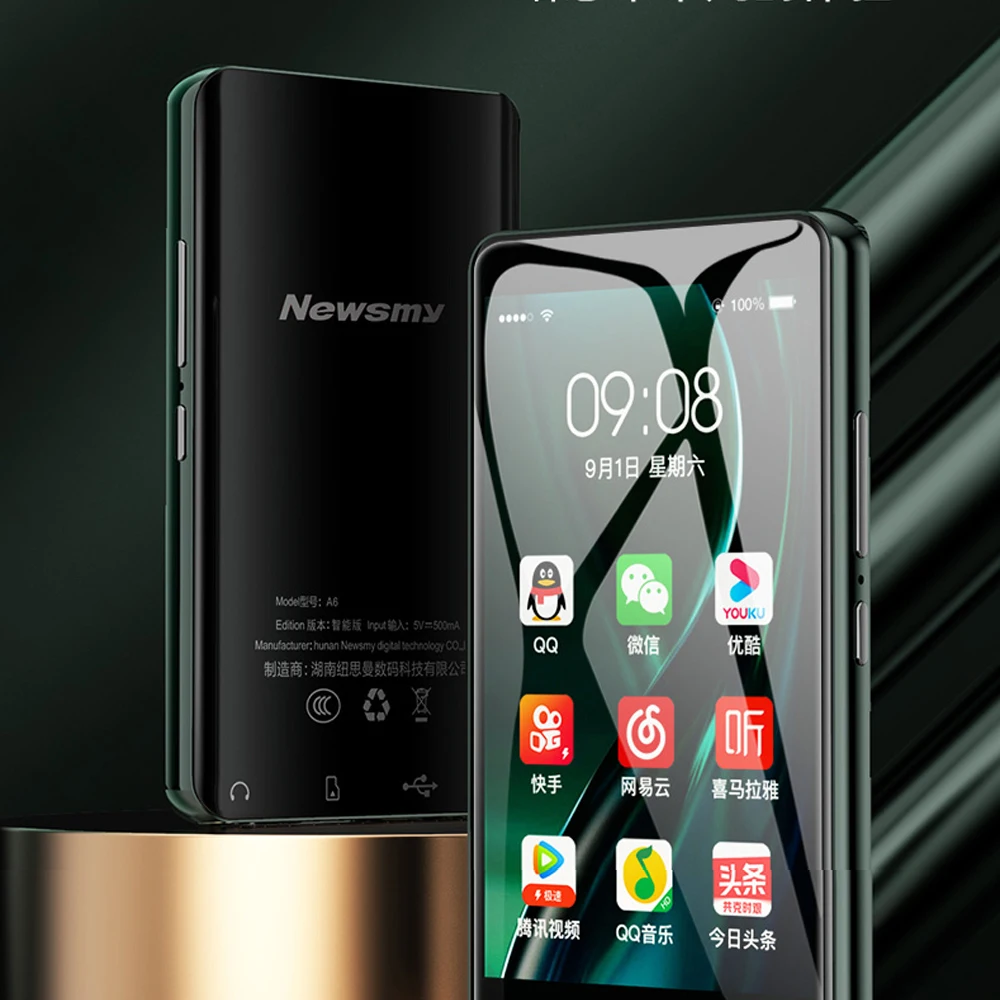 WiFi Bluetooth MP3 плеер 4 0 дюймов 1080P Android система MP4 MP5 полный сенсорный экран 16 Гб