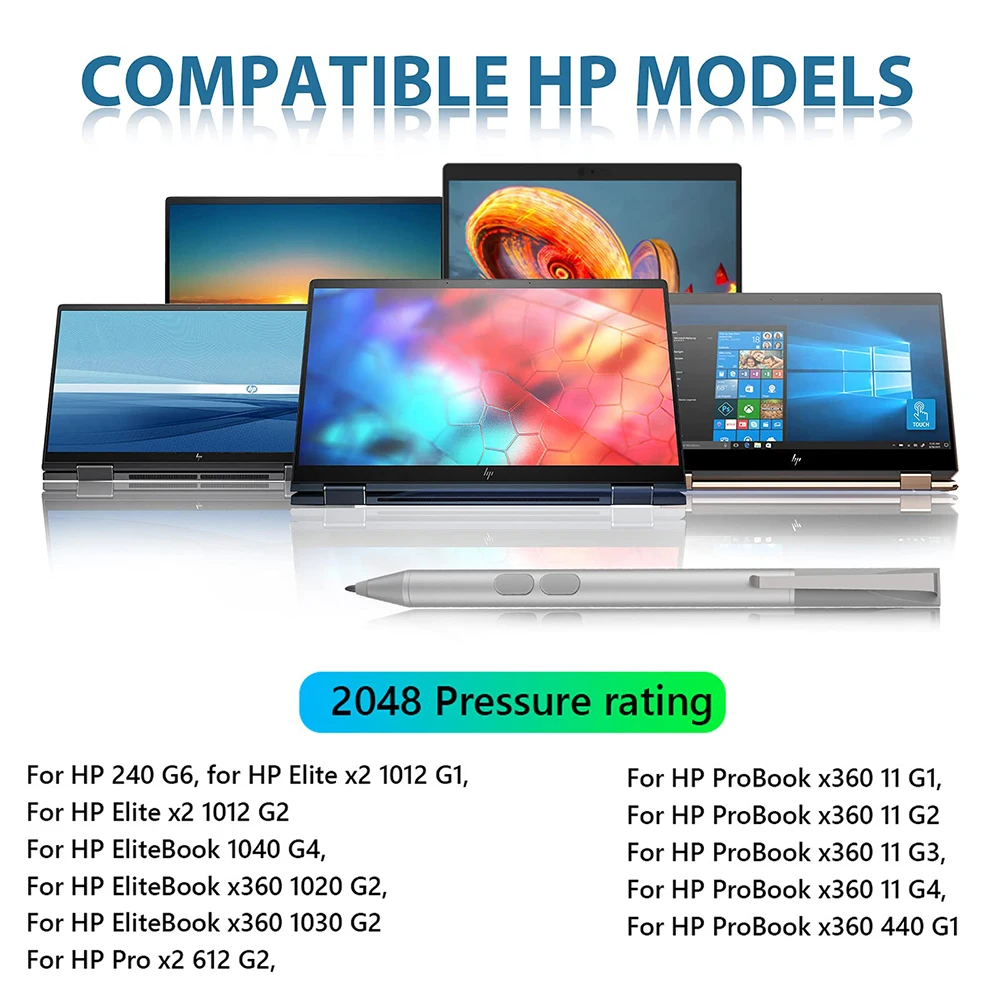 Высокочувствительный стилус для планшета ноутбука HP Elite X2 1012 / EliteBook X360 1020 ProBook X 360