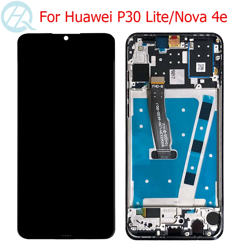 

Original P30 Lite LCD For Huawei P30 Lite Display With Frame 6.15" Huawei Nova 4e MAR-LX1 LX2 AL01 LCD Touch Screen Assembly