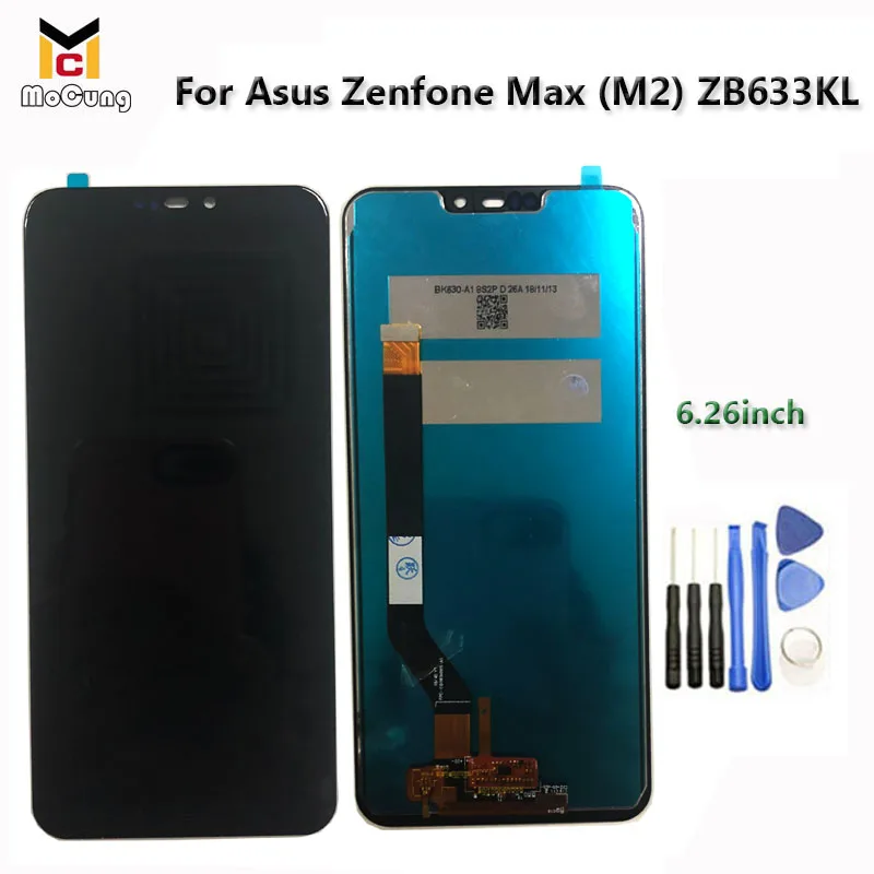 ЖК-дисплей 6 26 дюйма для ASUS Zenfone MAX (M2) ZB633KL X01AD сенсорный экран с цифровым