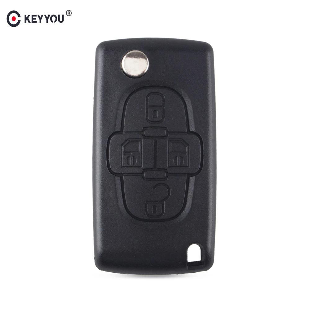 Раскладной чехол KEYYOU для автомобильного ключа пульта с 4 кнопками Citroen C8