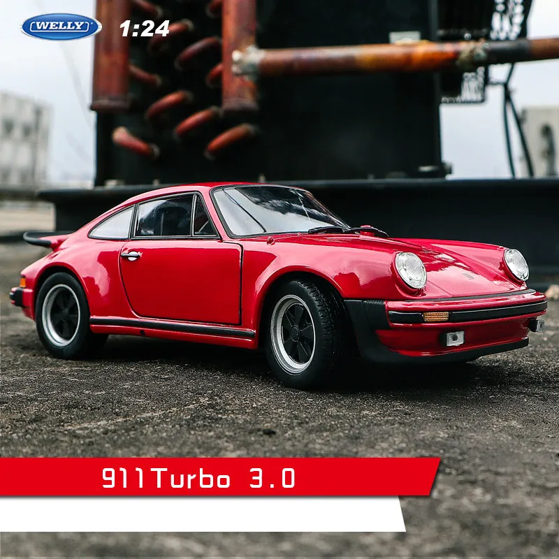 Welly 1:24 Porsche 911 CarreraRS автомобиль сплав модель автомобиля Моделирование Украшение автомобиля коллекция Подарочная игрушка Литье под давлением модель игрушка для мальчиков - Цвет: 911 Turbo 3.0