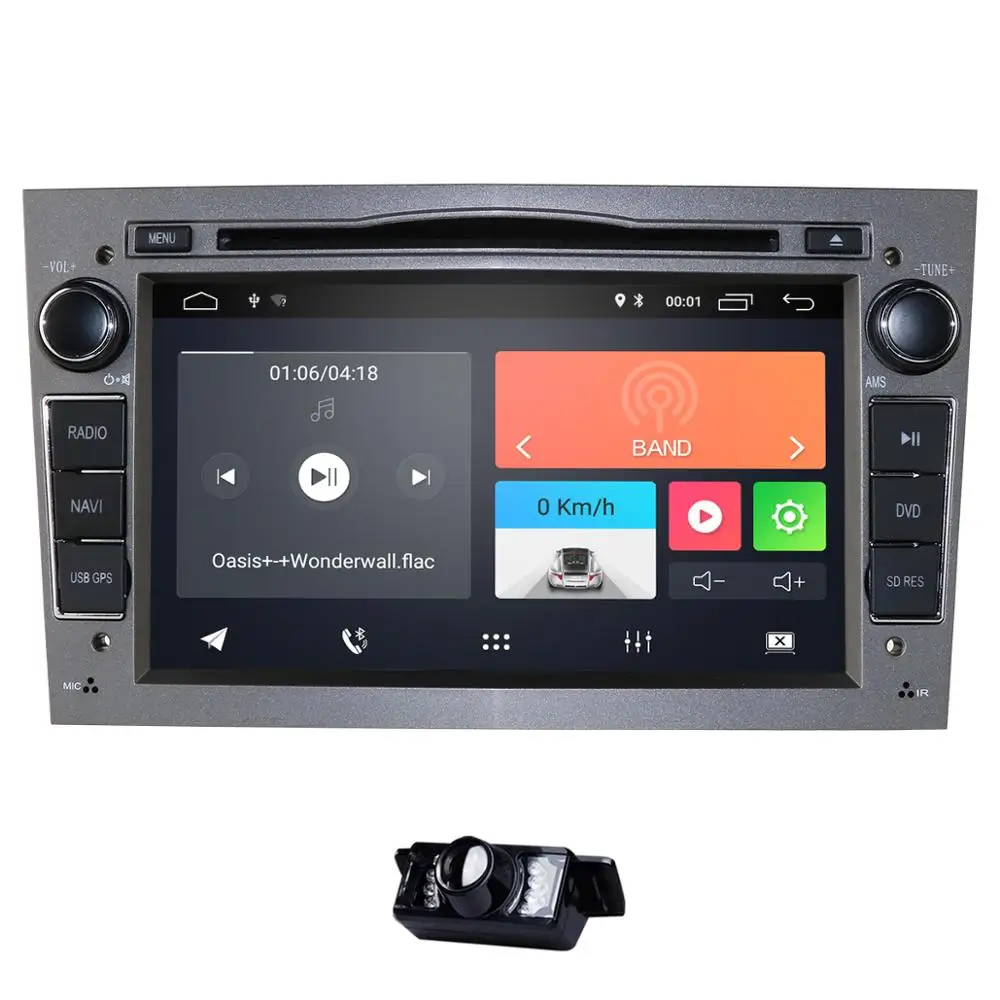 2din Android9.0 CarDVD мультимедийный плеер gps навигация для Opel Astra H Opel Combo Opel Corsa с CAN-BUS 2 г 4 г RDS DSP DAB - Цвет: grey