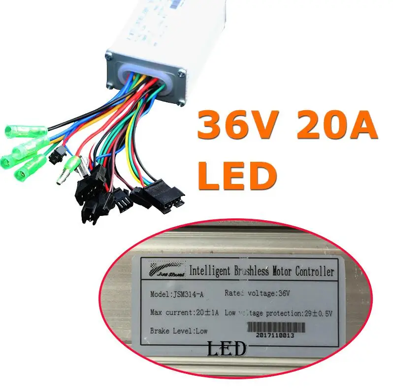JS 36V14AH 250 Вт светодиодный контроллер электровелосипеда синусоида бесщеточный контроллер двигателя для электрического велосипеда Bicicleta Eletrica части
