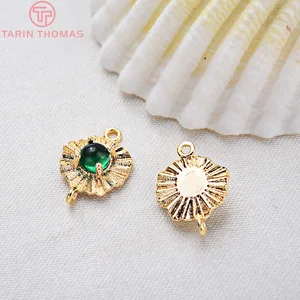 Латунные подвески с покрытием 24-каратным золотом, 6 шт., 8x12 мм, Ювелирная фурнитура высокого качества для изготовления ювелирных изделий