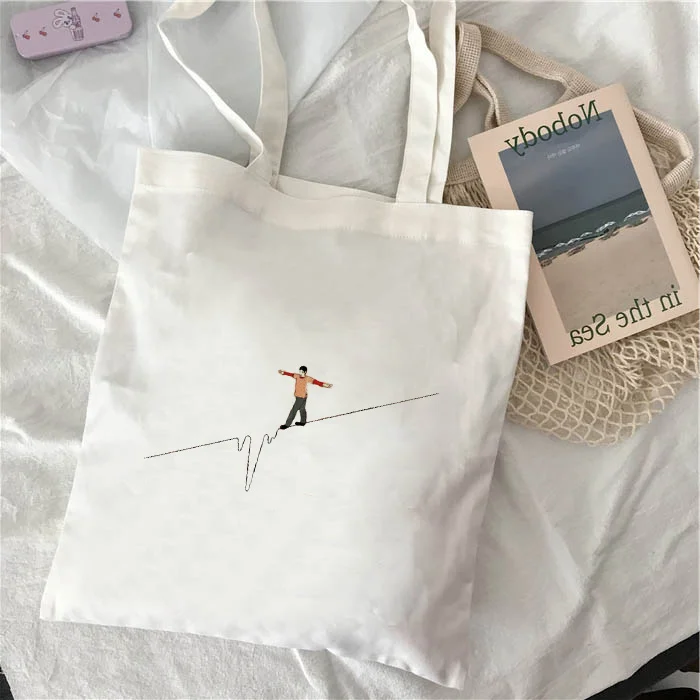 Холщовая Сумка Для Покупок тоут текстовая DIY иллюстрация искусство ежедневное