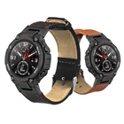 Сменный кожаный ремешок для смарт-часов Amazfit T Rex, сменный Браслет Для Xiaomi Huami Amazfit T-Rex Pro