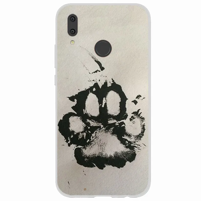 TPU Back Cover For Huawei Y3 Y5 Y6 Y7 2017 II Pro Silicone Soft Dog paw Phone Case Prime 2018 Y9 2019 |