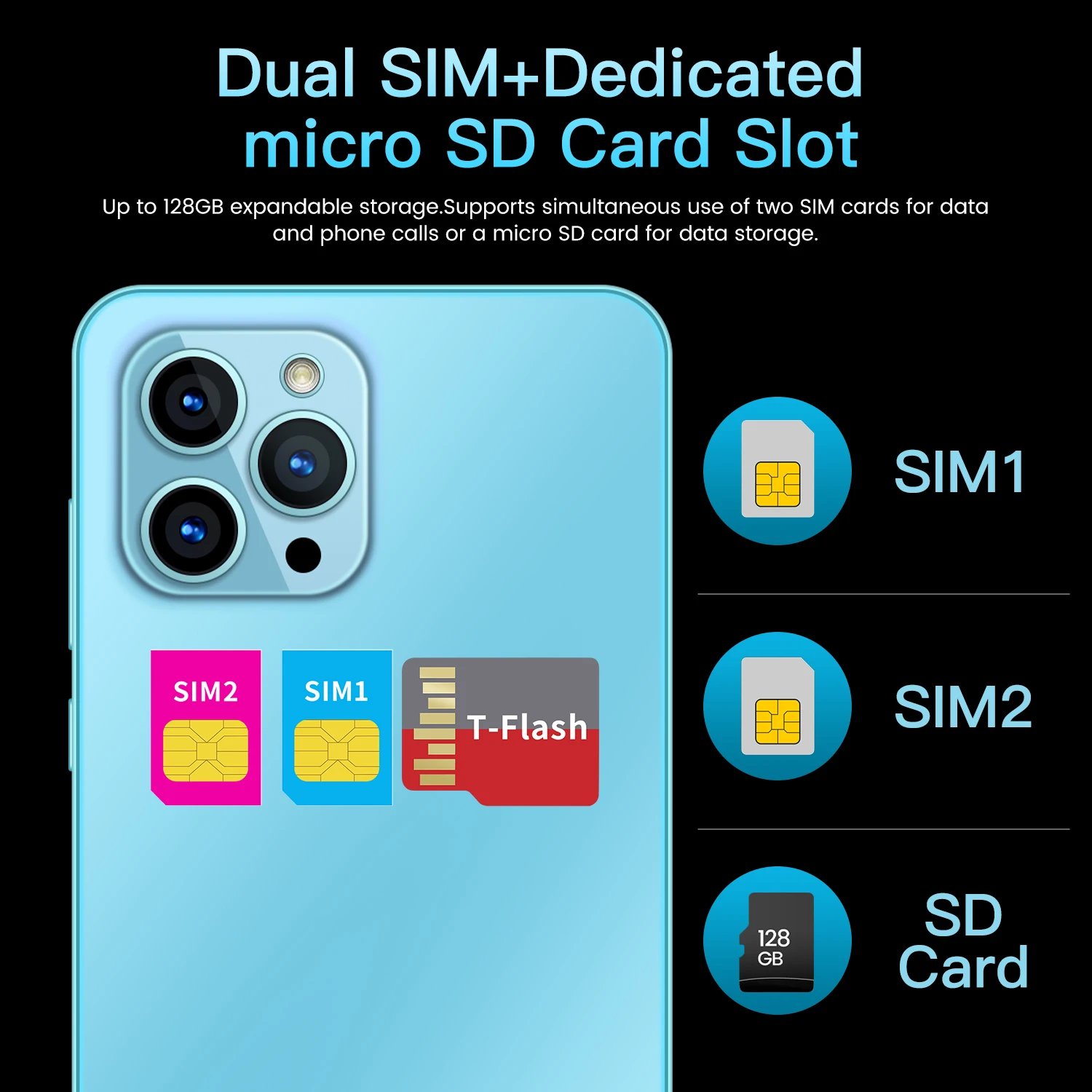 Tel&eacute;fono Inteligente I12 Pro Max, versi&oacute;n Global, 6,7 pulgadas, doble SIM, 512GB de ROM, Android 10, Deca Core, 5800mAh-2