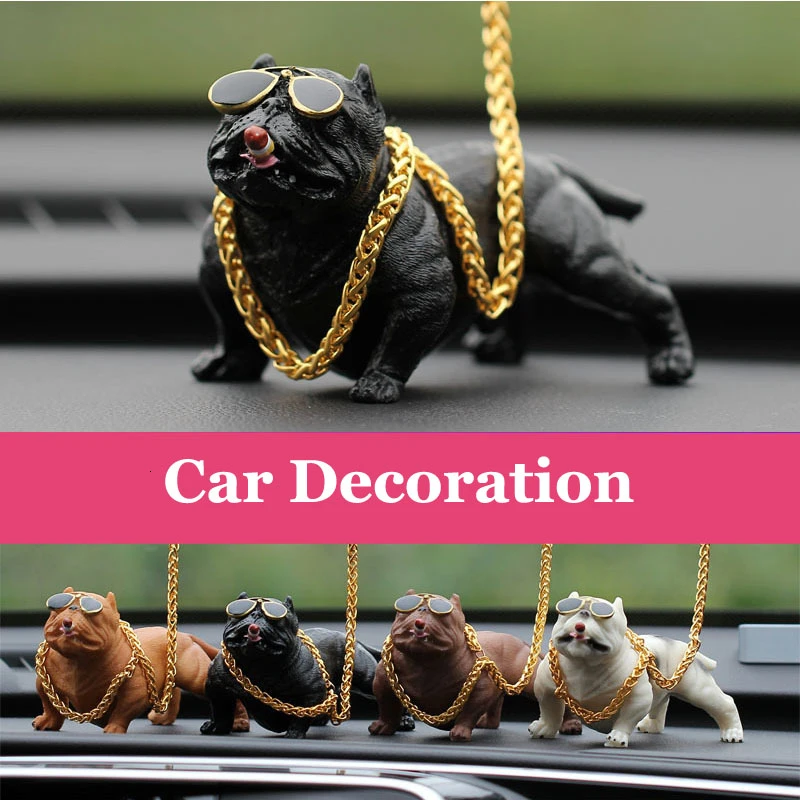 Украшение для автомобиля имитация бульли собака кукла Декор аксессуары