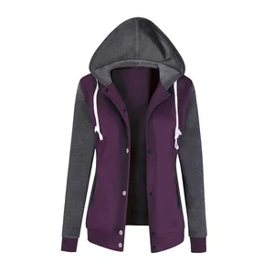 JAYCOSIN модная женская однотонная Толстовка с длинным рукавом шикарная Повседневная элегантная бейсбольная Спортивная Удобная шикарная пуловер с капюшоном топы