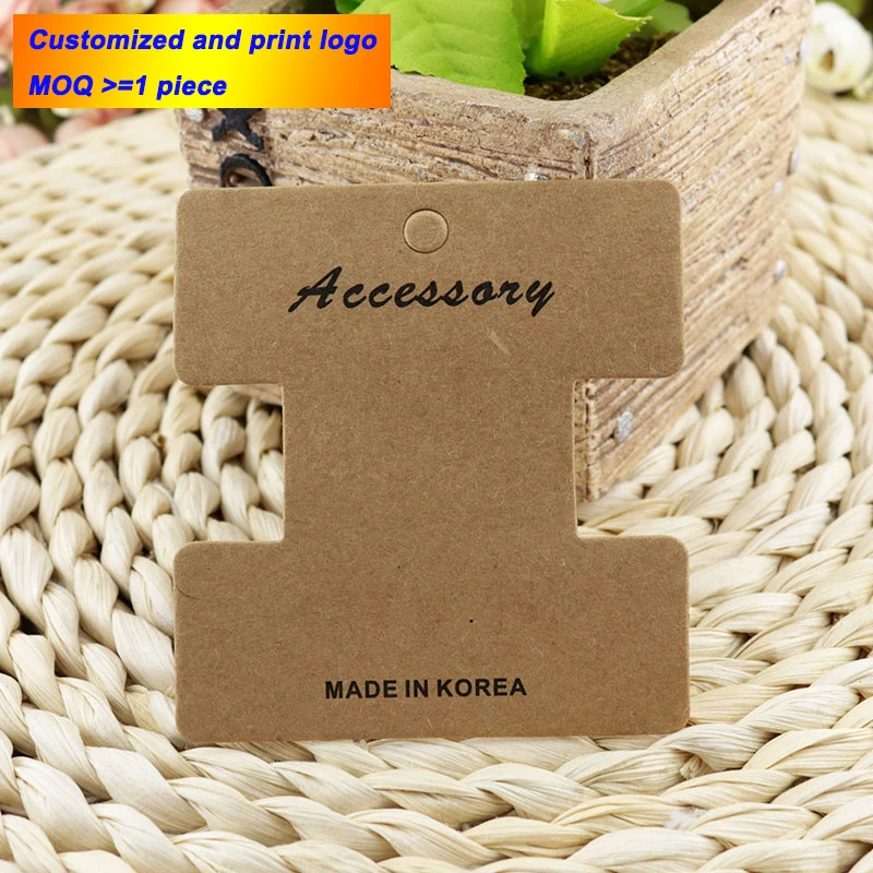 

White/browncolor Hair Beautiful Card Gold Earring Necklace Card DIY Handmade with Love Bracelet Hair Ornament Package