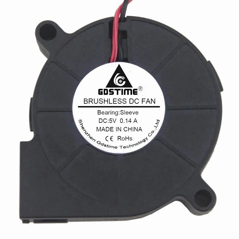2 шт. партия Gdstime DC 5V 2Pin вентилятор 50 мм 50x50x15 5 см Бесщеточный Охлаждающий Высокая