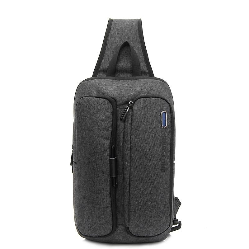 sling bag Fashion black bags with usa charge chest bag light weight daypack outdoors daily bags fit in 9.8 inch ipad By KSL