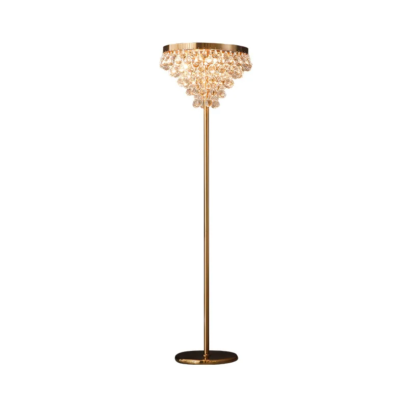 

Post modern floor lamp creative crystal living room lamp American light luxury minimalist atmosphere floor lamp