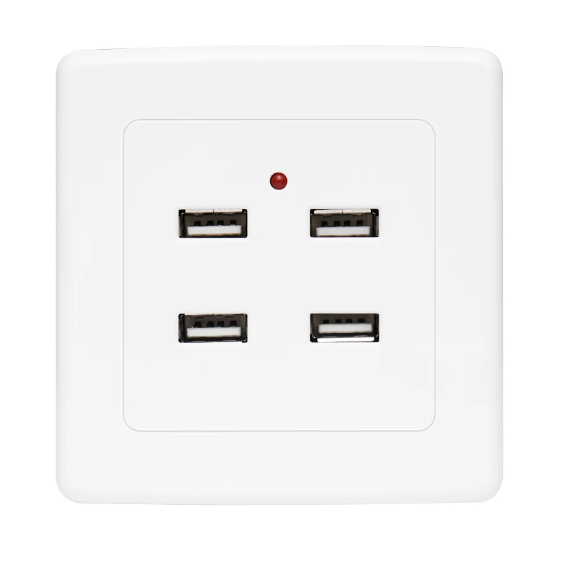 4000MA Bcsongben 2/3/4/6 Ports USB Wall Socket Charger Power Adapter Plug Outlet Grounded Electric Wall Charger Adapter Charging - Тип: 4000MA