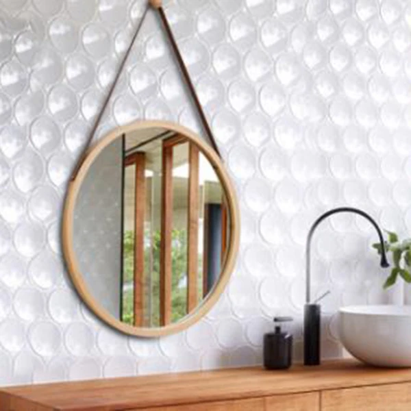 

Simple Vanity Mirror Bathroom Mirror Wall Hanging Decorative Round Mirror Wooden Full-Length Mirror