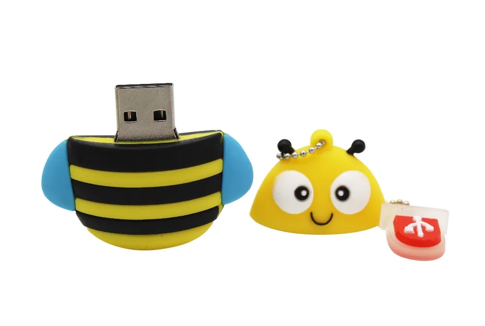 Текстовый я мультфильм 64 Гб милый пингвин Сова пчела Лиса Животное USB флэш-накопитель 4 ГБ 8 ГБ 16 ГБ 32 ГБ Флешка Usb 2,0 USB
