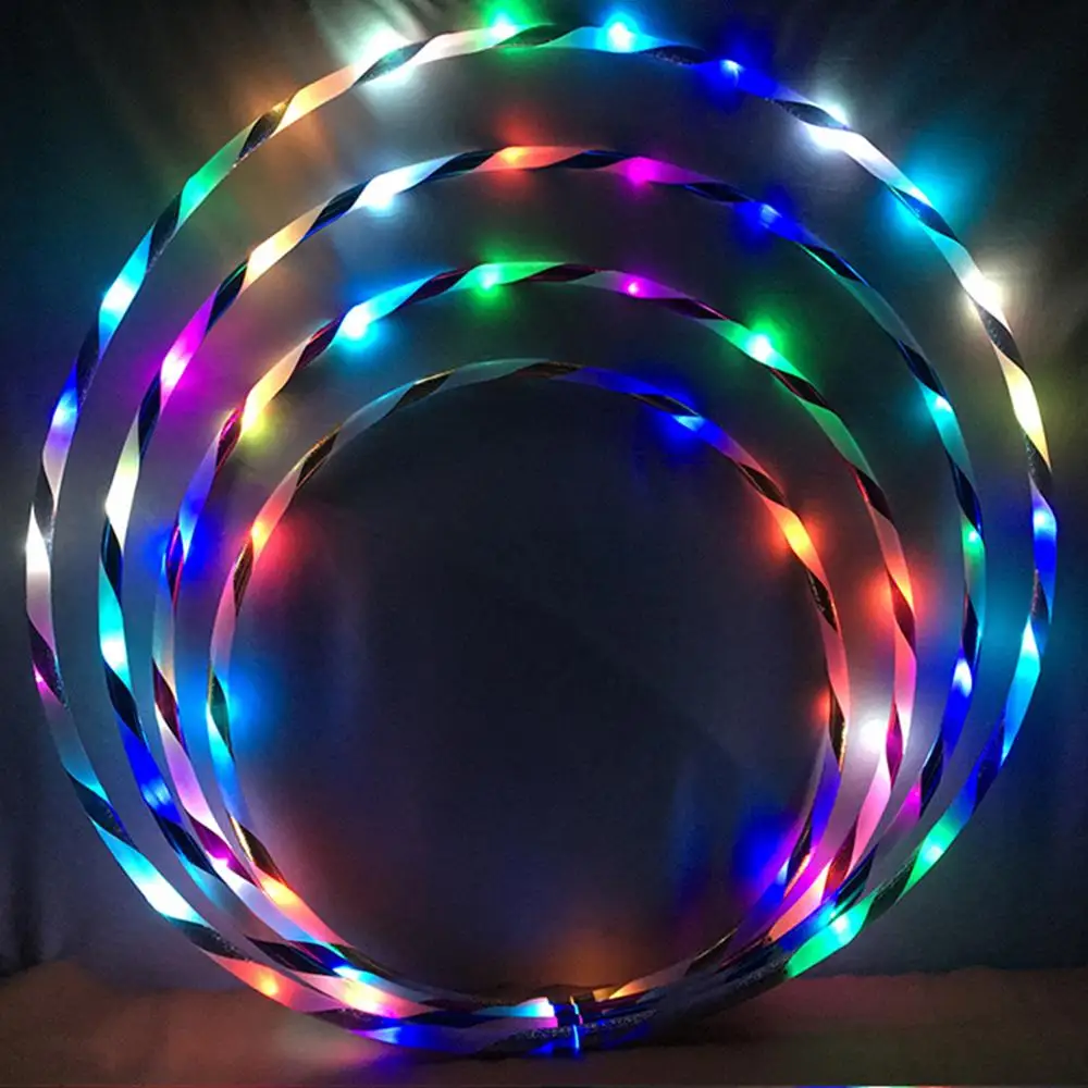 Dadaism Fitness Circle Performing Arts LED Light Abdominal Fat Loss Foldable Sport Hoop Gym Fitness Equipments